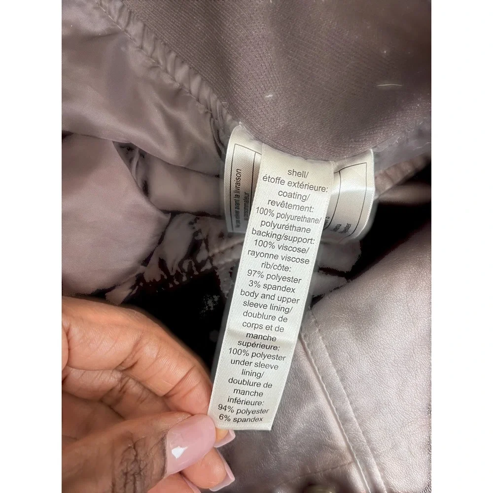 Maurices Size L Faux Leather Moto Jacket